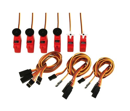 Servo Set Heron with Extension Cables, Multiplex # 65170