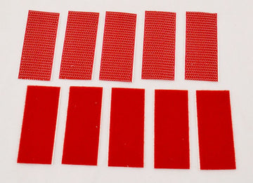 Hook and loop sections 60mm red (hook/velour), Multiplex # 683112