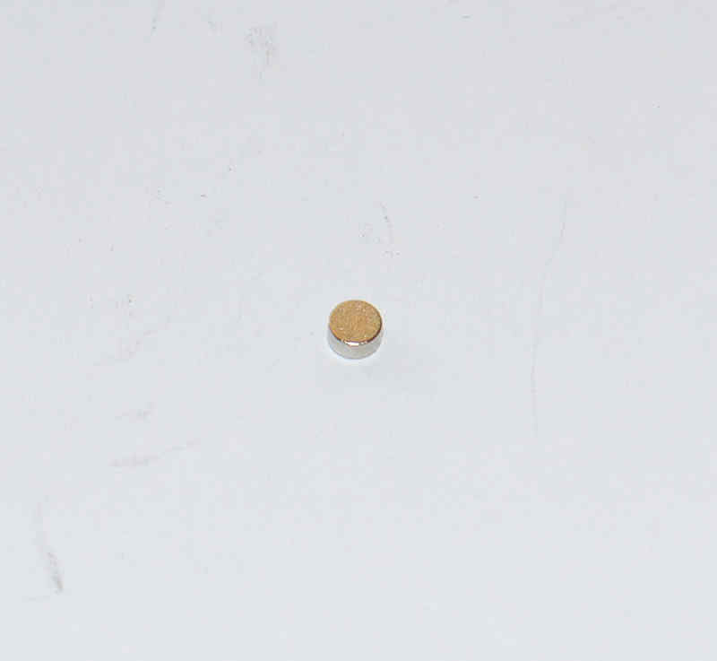 Power Magnet, Ø2 x 1mm thick, nickel-plated, holding force 110 g # S0201N