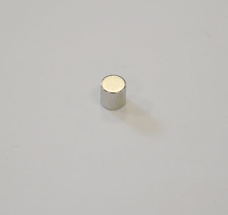 Power-Magnet, ø5 x 5mm dick, vernickelt, Haltekraft ca. 940gr., # S0505N