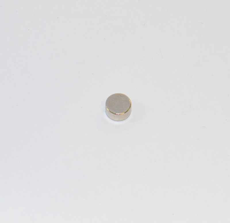 Power magnet, ø8 x 3mm thick, nickel-plated, holding force approx. 1300g, # S0803N