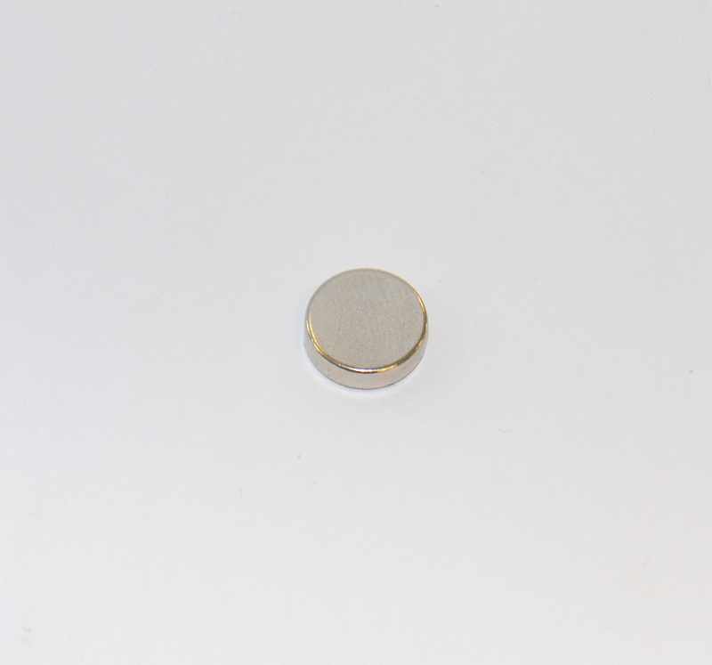 Power-Magnet, ø10 x 4mm dick, vernickelt, Haltekraft ca. 2000gr., # S1004N