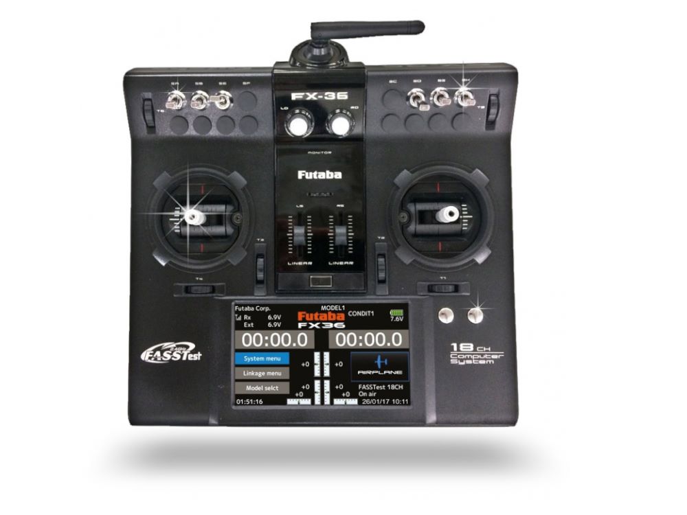 Futaba FX-36 with R7208SB FASSTest 2.4GHz, WITHOUT battery and charger