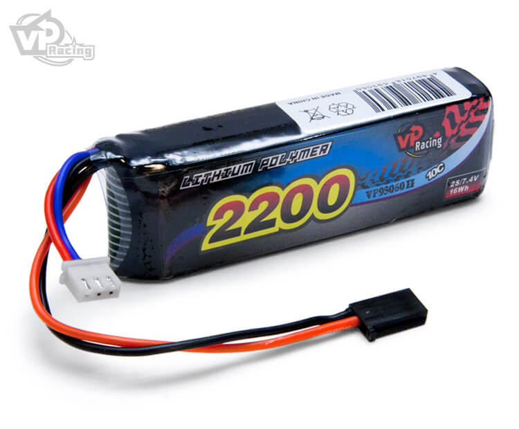 LiPo Transmitter/Receiver Battery 2S/2200mAh, 88x23x13mm, 85g