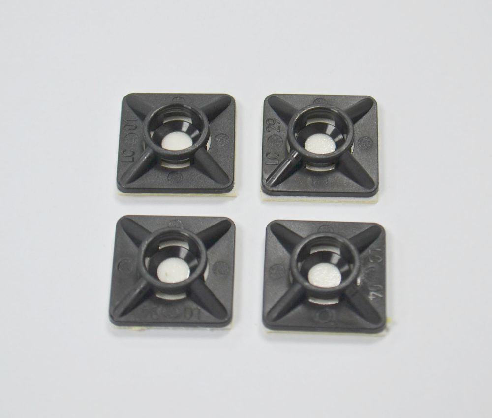 Sockel selbstklebend, 19x19mm, für Kabelbinder bis 3,6mm breite (VE 4)