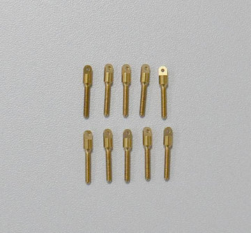 Eye bolt M 2, brass, 1mm bore, (10 pieces)