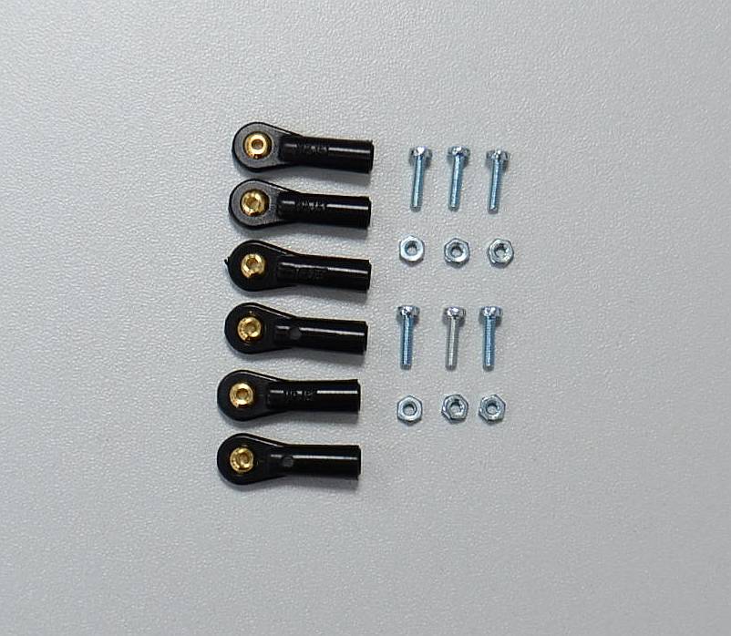 Mini-Kugelkopf M2 mit ø4mm Kugel, mit Schraube M 1,6 (VE6)