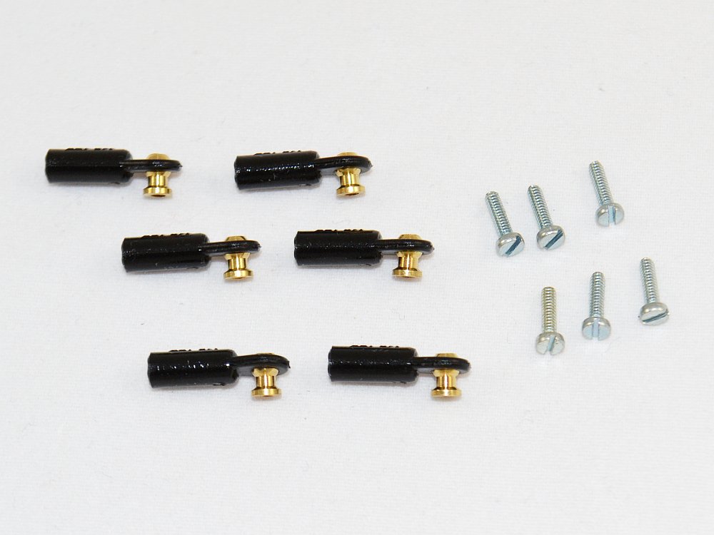 Micro-Kugelkopf M2 mit langem Kugelanschluß (VE 6), (Kunststoff)