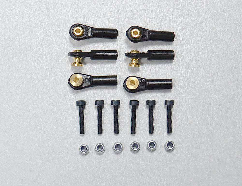 Ball joint M4 with short ball end, ø7mm ball, with screw M3, (PU6)