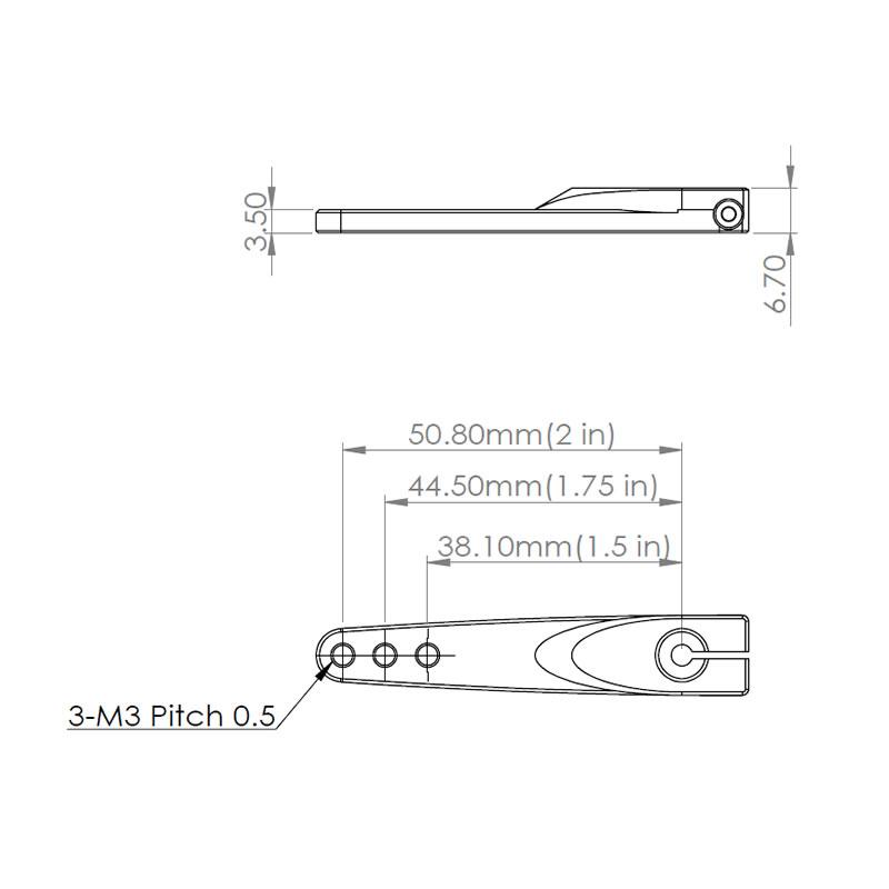 Metall-Ruderhorn für MKS HBL960-990, HV9930 # O0002025-1