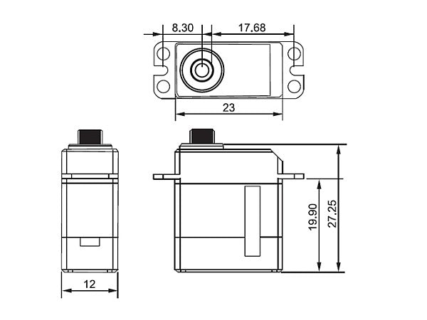 Servo MKS DS 6125 E, Digi-Servo, 23x12x27.5mm, MG, 2 KL, # S0015004