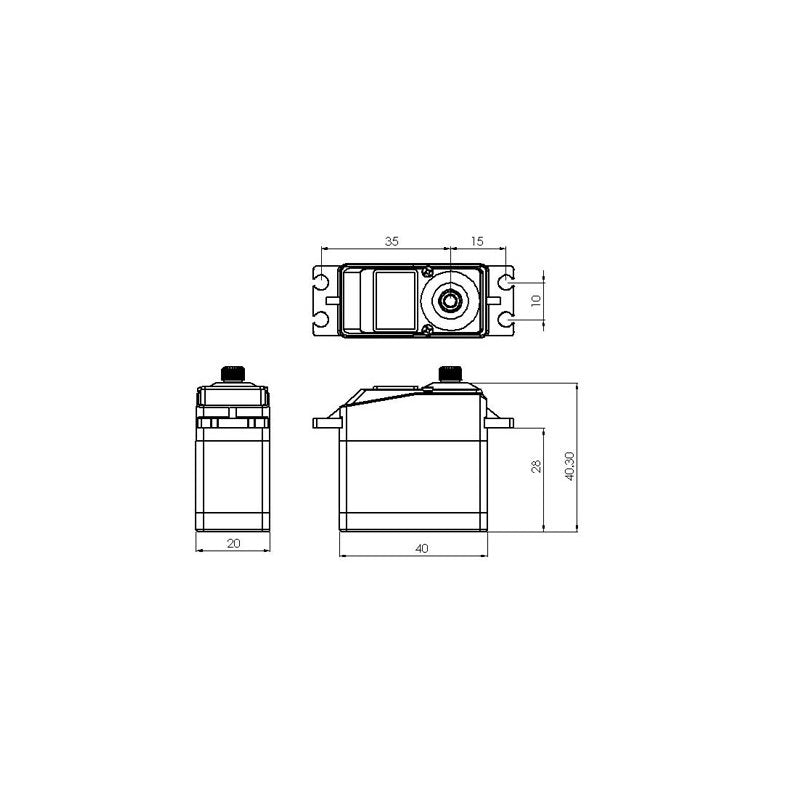 Servo MKS DS 1210, Digital-Standard-Servo, MG, 2 KL, # S0016001