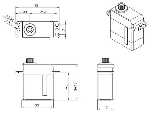 MKS DS 95i Servo, 760µs, 450-size premium tail servo, MG, 2BB, # S0017002
