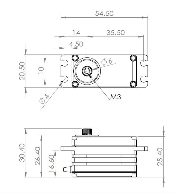 Servo MKS HBL 550 LX HV, brushless, 40.5x20.5x26.4mm, MG, 2BB, # S0026007