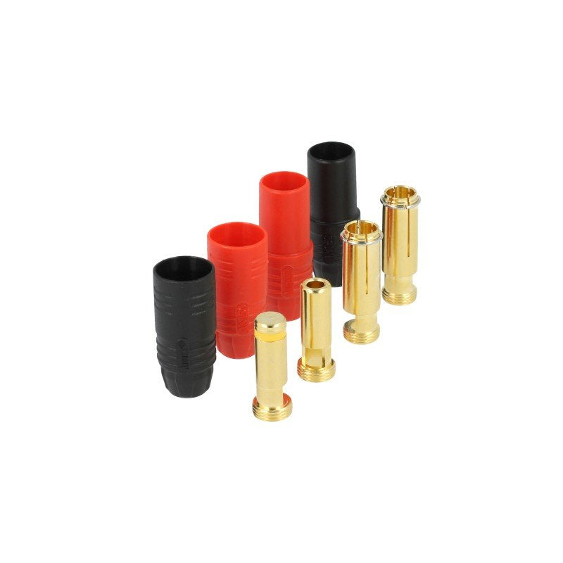 Goldsteckersatz 7mm mit Antiblitz und Gehäuse (bis 150/200A)