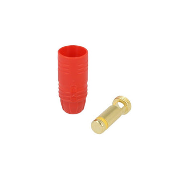 Goldstecker 7mm mit Antiblitz und Gehäuse rot (bis 150/200A)