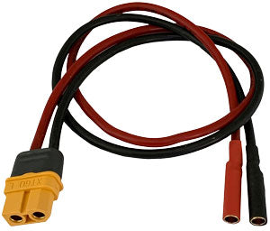 Adapter cable XT60 female to 4mm banana jack, for 4mm charging cable
