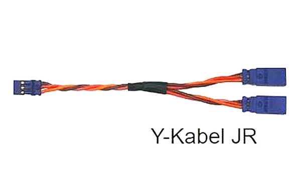 V-Kabel JR/Graupner, 0,5mm² verdrillt, 10cm lang