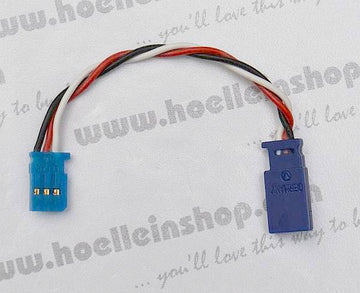 Servoverlängerungskabel FUTABA verdrillt, 10cm, 3x0,35mm² Silikon, (Blue Line)