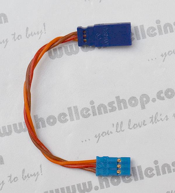 Servo Extension Cable GRAUPNER/UNI twisted, 10cm, 3x0.25mm² Silicone