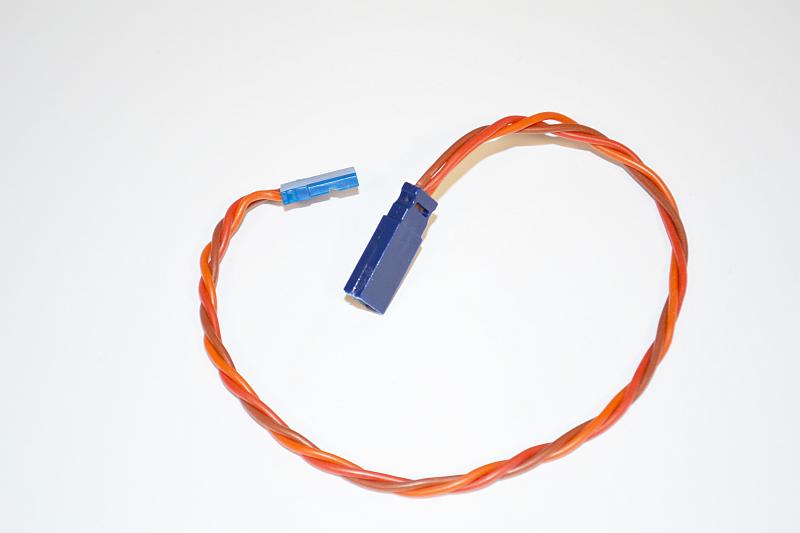 Servoverlängerungskabel GRAUPNER/UNI verdrillt,  25cm, 3x0,35mm² Silikon