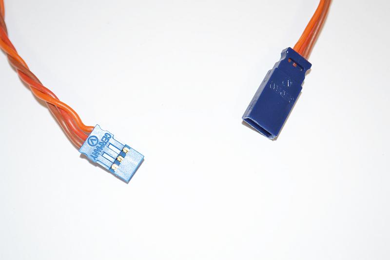 Servoverlängerungskabel GRAUPNER/UNI verdrillt,  25cm, 3x0,35mm² Silikon