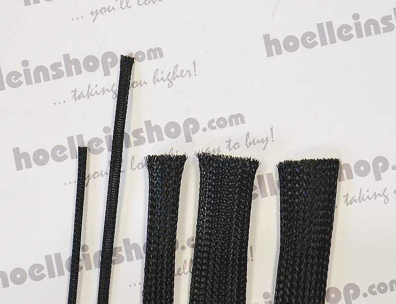 Geflechtschlauch, ø 6mm schwarz, # 61115