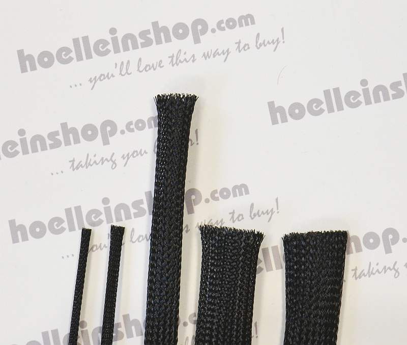 Geflechtschlauch, ø 10mm schwarz, # 61116
