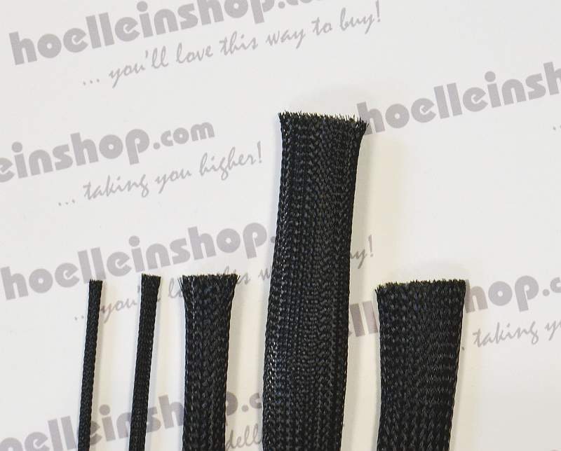Geflechtschlauch, ø 15mm schwarz, # 61117