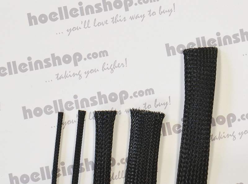 Braided sleeving, ø 20mm black, # 61118
