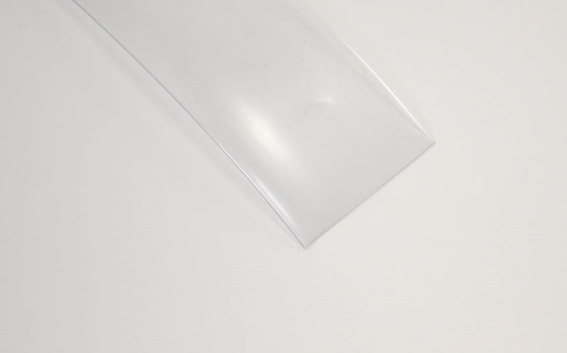 Schrumpfschlauch 2:1, ø 60mm (95mm flach), transparent blau, "Menge 1" = 1m Liefermenge