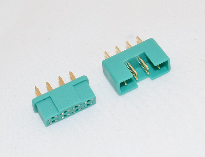 Servosteckverbindung grün 8 polig, Stecker/Buchse, # 71283
