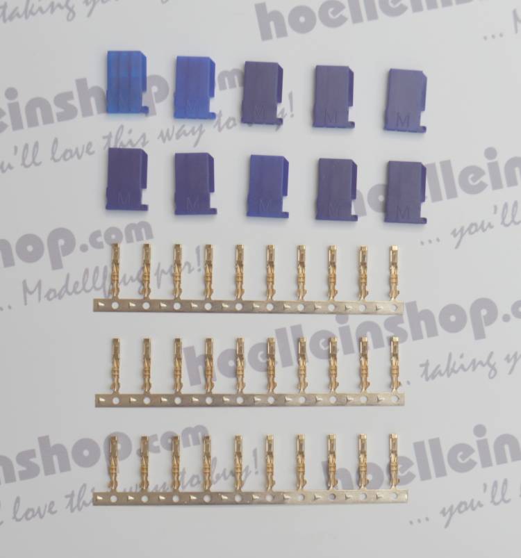 Servo plug BlueLine (for crimping) for FUTABA, # 71422