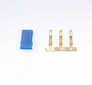 Servo plug BlueLine (for crimping), for Graupner/JR, (pack of 100), # 71424