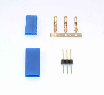 Servo Connector Blueline (for Crimping) for Graupner/JR, (pack of 100), # 71425