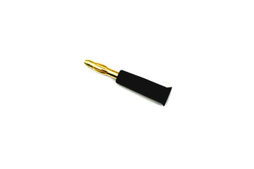Bananen-Goldstecker 4mm, mit Lamellen und Gehäuse schwarz, # 71651