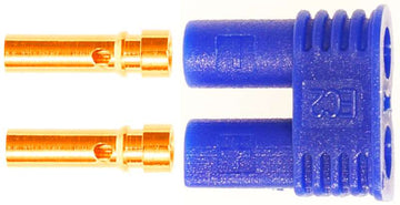 Gold-Plated Connector Set EC2 with Insulating Housing (2 Connectors, 1 Housing), max. 30A