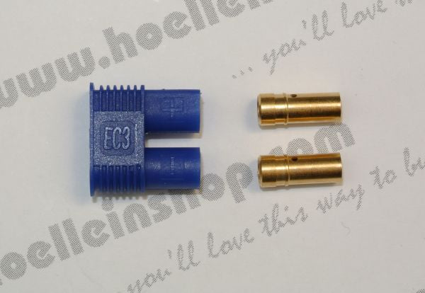 Gold Connector Set EC3 with Insulated Housing (2 connectors, 1 housing), max. 55A@3sec.