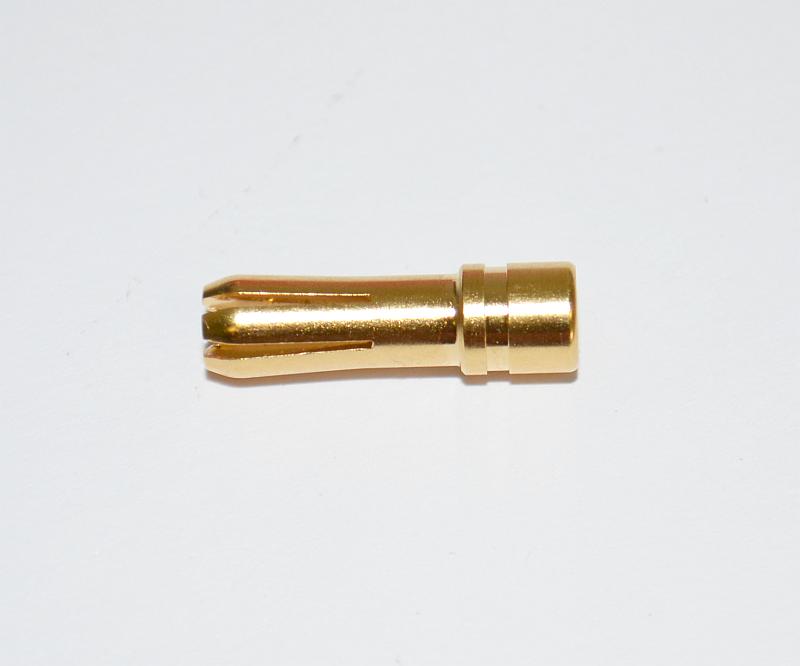 4mm Expert Gold Plug, hardened and slotted, suitable for 4mm sockets