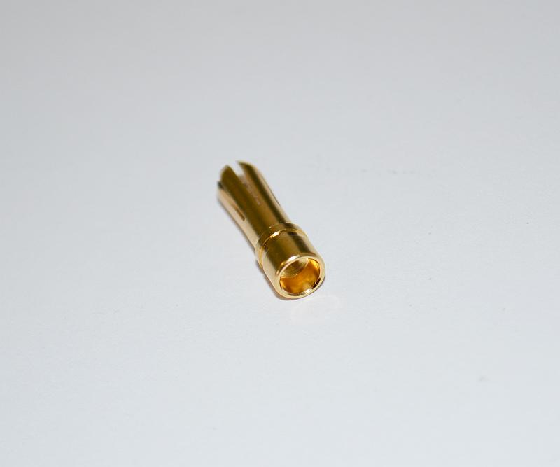 4mm Expert Gold Plug, hardened and slotted, suitable for 4mm sockets