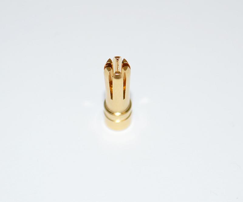 4mm Expert Gold Plug, hardened and slotted, suitable for 4mm sockets