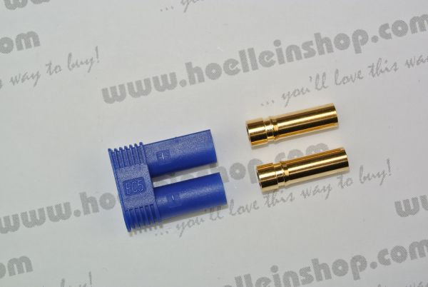 Goldbuchsen-Set EC5 mit Isoliergehäuse (2 Goldbuchsen, 1 Gehäuse), max 180A@3sec