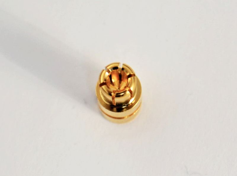 Goldstecker 6.0mm (1 STECKER), GEHÄRTETE, geschlitzte Version, max. 300A@3sec.