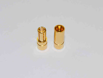 Goldstecker / Buchse 6.0mm, GEHÄRTETE, geschlitzte Version, max. 300A@3sec.