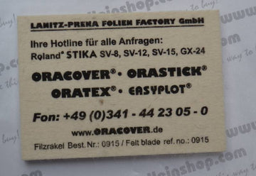 Filzrakel für Oracover/Orastick, 70x100mm,Lanitz-Prena # 0915