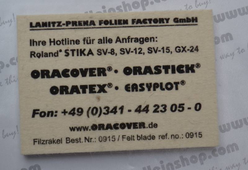 Filzrakel für Oracover/Orastick, 70x100mm,Lanitz-Prena # 0915