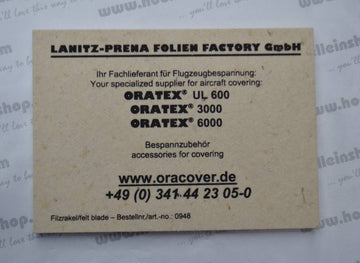 Felt squeegee for Oratex, 100x140mm, Lanitz-Prena # 0948