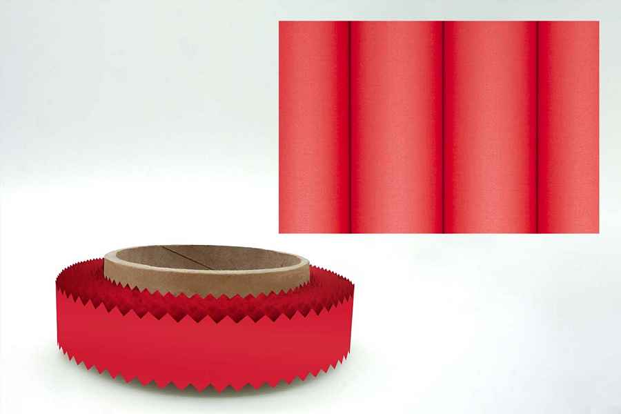 ORATEX-Zackenband für Modellbau, hellrot, 25mm breit (25m-Rolle), # 11-022-025