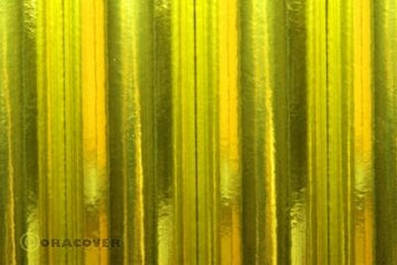 ORALIGHT Bügelfolie chrom gelb 36,5g/m², 60cm breit, "Menge 1" = 10m Rolle (6m²)
