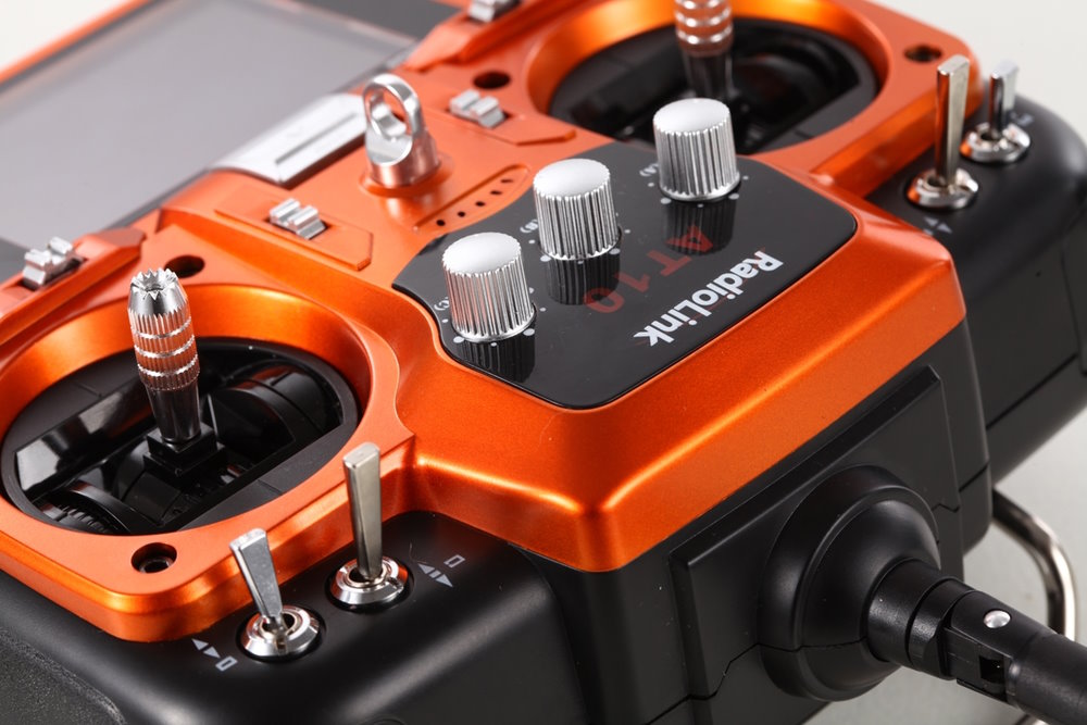 AT10II Transmitter with R12DS Receiver, RadioLink, 12-Channel RC Set 2.4 GHz FHSS/DSSS